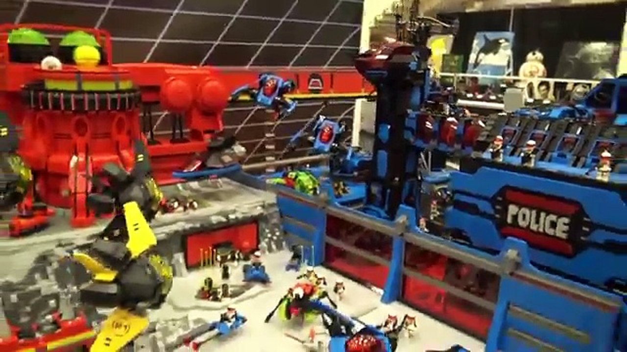 Massive LEGO Space Base Battle | Blacktron M:Tron Futuron Police