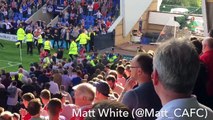 Police pepper spraying Charlton fans at Shrewsbury Away - Playoff Semi Final (13th May 2018)