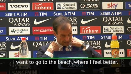 Télécharger la video: Allegri ready for the beach after Juventus secure title