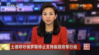 [中国新闻]土德呼吁俄罗斯停止支持叙政府军行动