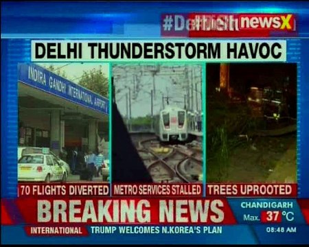Delhi thunderstorm havoc: Powerful dust storm hits Delhi; over 70 flights diverted