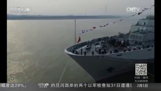 [中国新闻]中国海军新型两栖船坞登陆舰沂蒙山舰入列