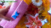 DIY  BOW-FOAM SHEET CRAFT-VERY EASY BOW MAKING-2 MIN BOW MAKING-EASY NO SEW BOW