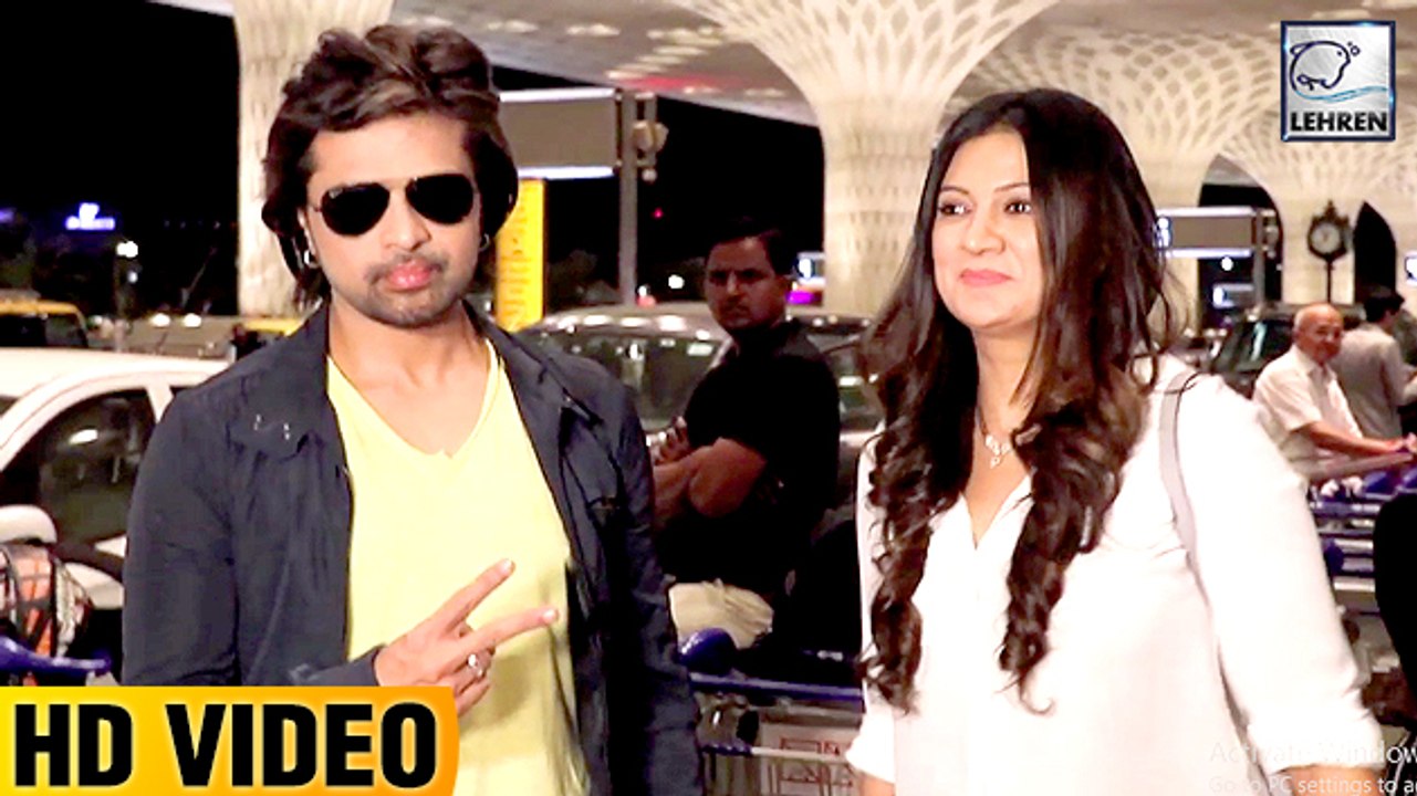 Himesh Reshamiya Returns Mumbai With Wife Sonia...