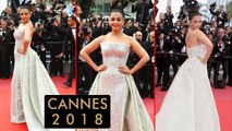 Cannes 2018 | Aishwarya Rai In An Off Shoulder Gown | Day 2 Red Carpet Look