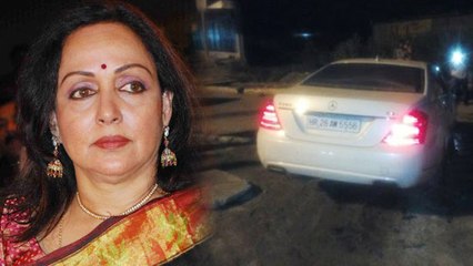 Hema Malini's narrow escape as tree falls in front of her car during Thunder Storm | FilmiBeat