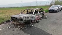 Report TV - Fushë Krujë, gjendet makinë e djegur, dyshohet se u përdor në vrasjen e Majollarit