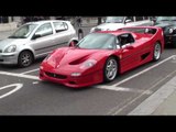 Chasing a Ferrari F50; driving scenes in London - Gumball 3000 2010