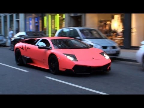MATTE PINK Lamborghini Murcielago LP670-4SV - Driving Scenes, Revs and Acceleration