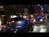 SLR Burnout in central London! McLaren Mercedes SLR Roadster spinning wheels!