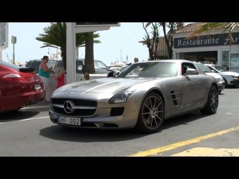 Supercars in Puerto Banus - Video Compilation - SLR Stirling Moss, X-Bow, Ford GT, SLS, 458