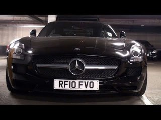 Black UK Mercedes SLS AMG in London