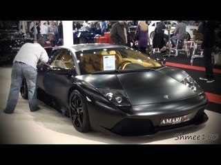 Lamborghini LP640 Matte Black with YELLOW INTERIOR - Scenes at MPH Live 2010