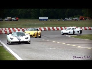 K'egg Agera, Pagani Zonda and 599 GTO - Perfect Harmony on Track!