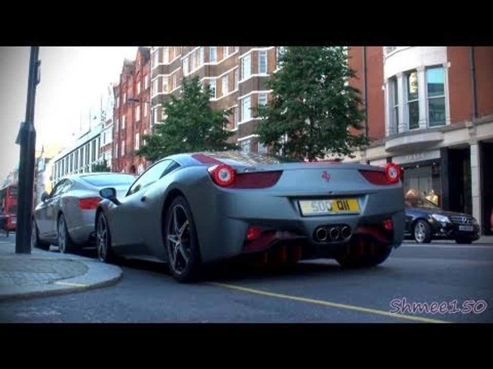 Matte Grey Ferrari 458 Italia with Red Highlights - Overview and Combo with White 458!
