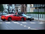 Flirty Ferraris - F430 and 458 chasing around!