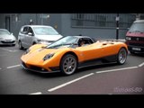 ORANGE Pagani Zonda F Roadster - Shots, Startup and Driving
