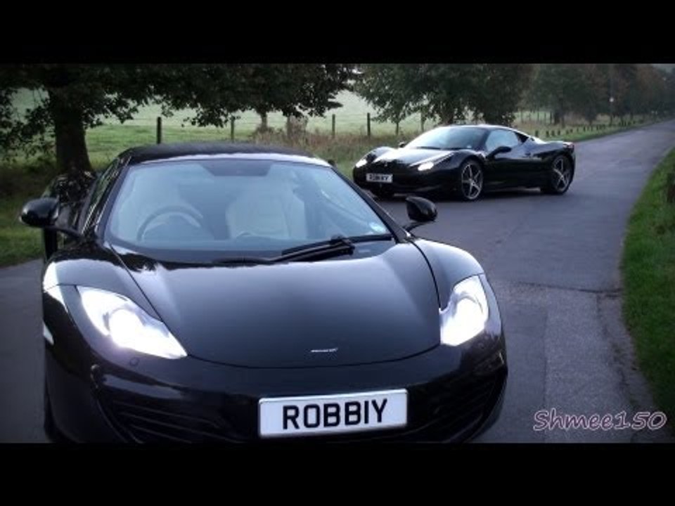 McLaren MP4-12C vs Ferrari 458 Italia - Ride, Start, Rev and Accelerations