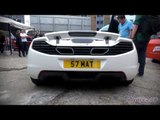 White McLaren MP4-12C - Growly Startup Sounds and Small Accelerations
