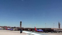 Las Vegas McCarran Airport Airbus A319 taxi_ Take off. US Airways 662 æ‹‰æ–¯ç¶­å