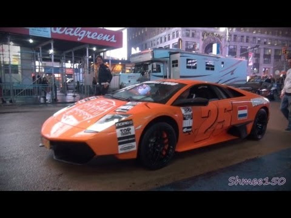 Gumball 3000 2012: Team Oranje LP670 SV - Startup and Crazy Revs