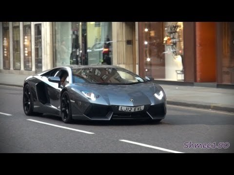 Grey 'Evil' Lamborghini Aventador - Small Revs and Accelerations