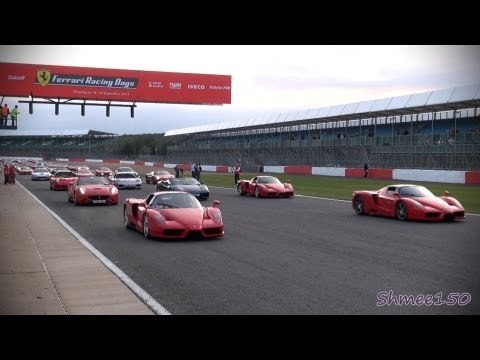 WORLD RECORD: 964 Ferrari Cars Parade Around Silverstone F1 Circuit