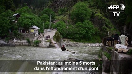 Effondrement d'un pont au Pakistan: au moins 5 morts