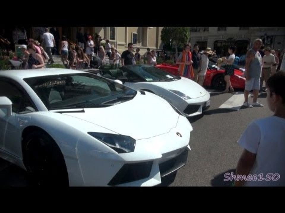 'FXX' Enzo, Aventador, LP570 Superleggera, FF, Murci Roadster - Monte Carlo Casino