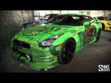 Gumball 3000 2013: Team Wolfpack Nissan GT-R - Green Fighter Jet