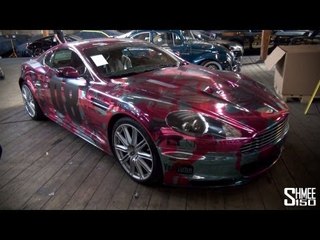 Gumball 3000 2013: Team 08 Aston Martin DBS - Chrome Pink Camo
