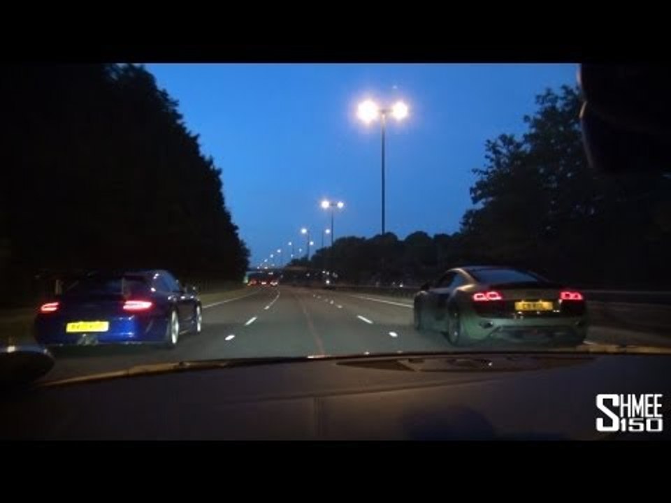 Sunrise Run to Brooklands: R8 V10, GT3 RS, R8 V8 - Wilton 2013