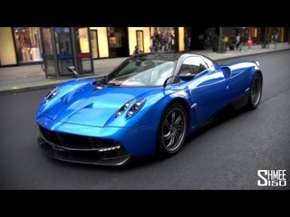 Arab Pagani Huayra on the road in London - Driving Clips