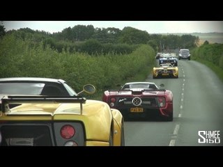 Driving with 4 Pagani Zondas