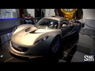 Hennessey Venom GT - Matte Grey with Purple Wheels at Dubai Motorshow 2013