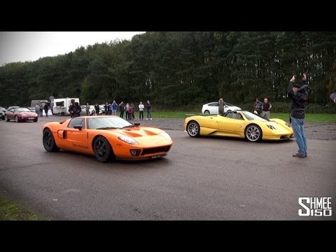 Drag Race: Pagani Zonda S Roadster vs Ford GT 720 Mirage at Vmax Quicksilver