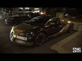 GOLD Chrome Bugatti Veyron Grand Sport - In London for Eid