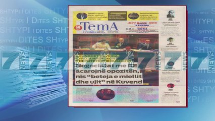 SHTYPI I DITES ME TITUJT E GAZETAVE E PREMTE 13 PRILL 2018 - News, Lajme - Kanali 7