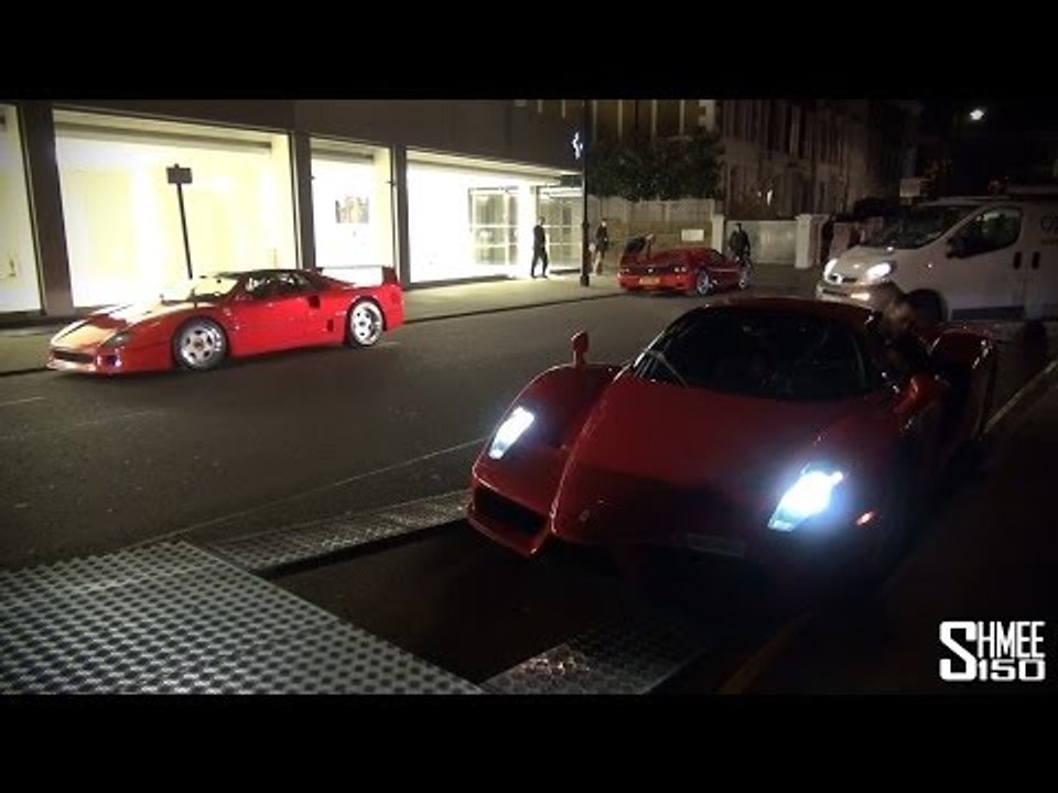 Ferrari Showroom Shuffle: Enzo, F50, F40 and 599XX
