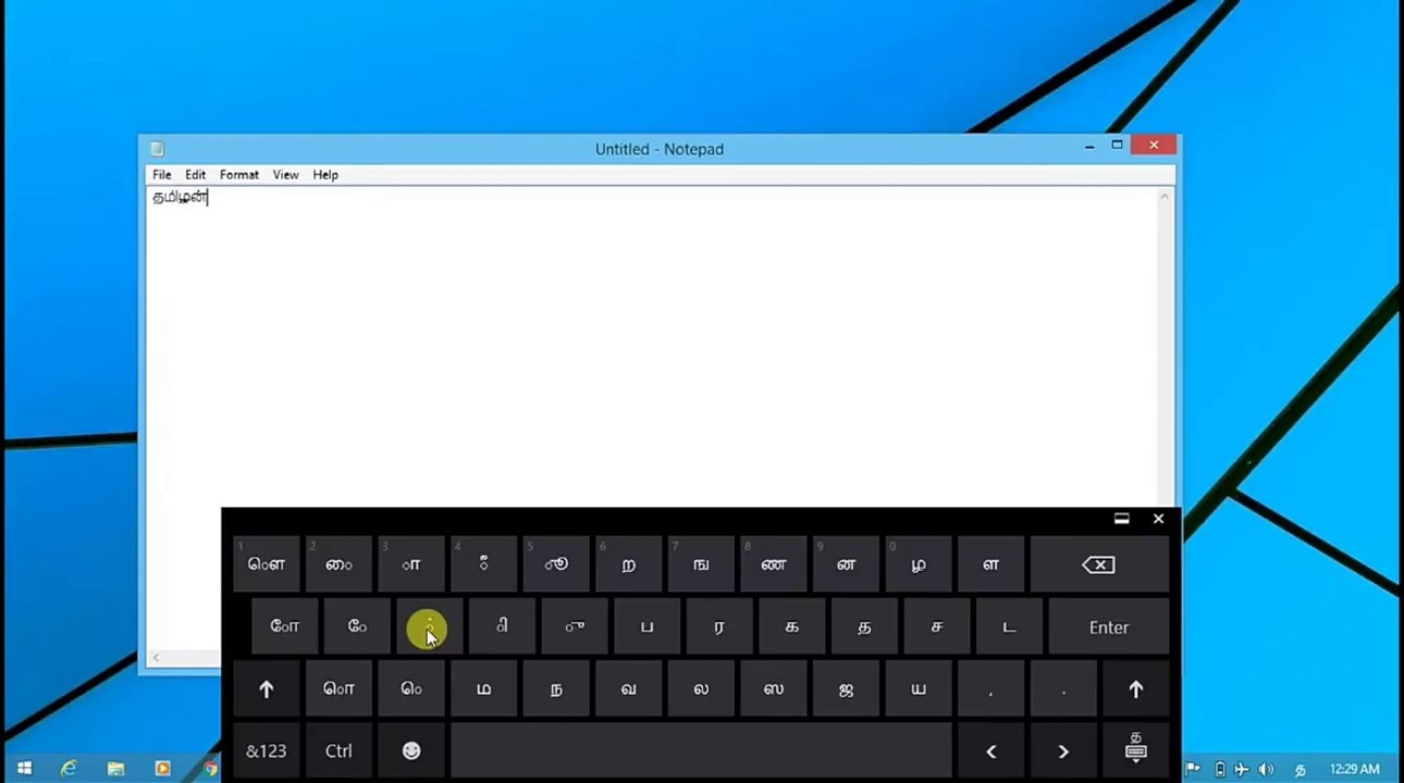 How to type Tamil in Laptop-pc without using any software windows 8,8.1 ,10