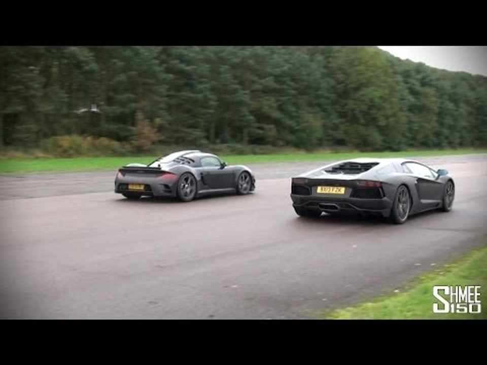 Drag Race: Lamborghini Aventador vs RUF CTR3 at Vmax Quicksilver