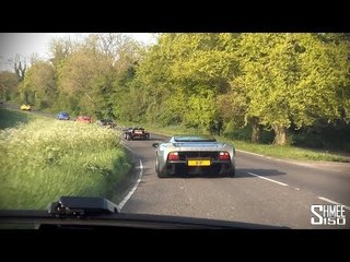Convoying to Goodwood - K'egg CCX, XJ220, Performante etc