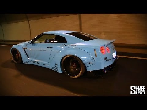 Liberty Walk Sky Blue Godzilla GT-R R35 w/ Armytrix Performance Exhaust - Tunnel Blasts