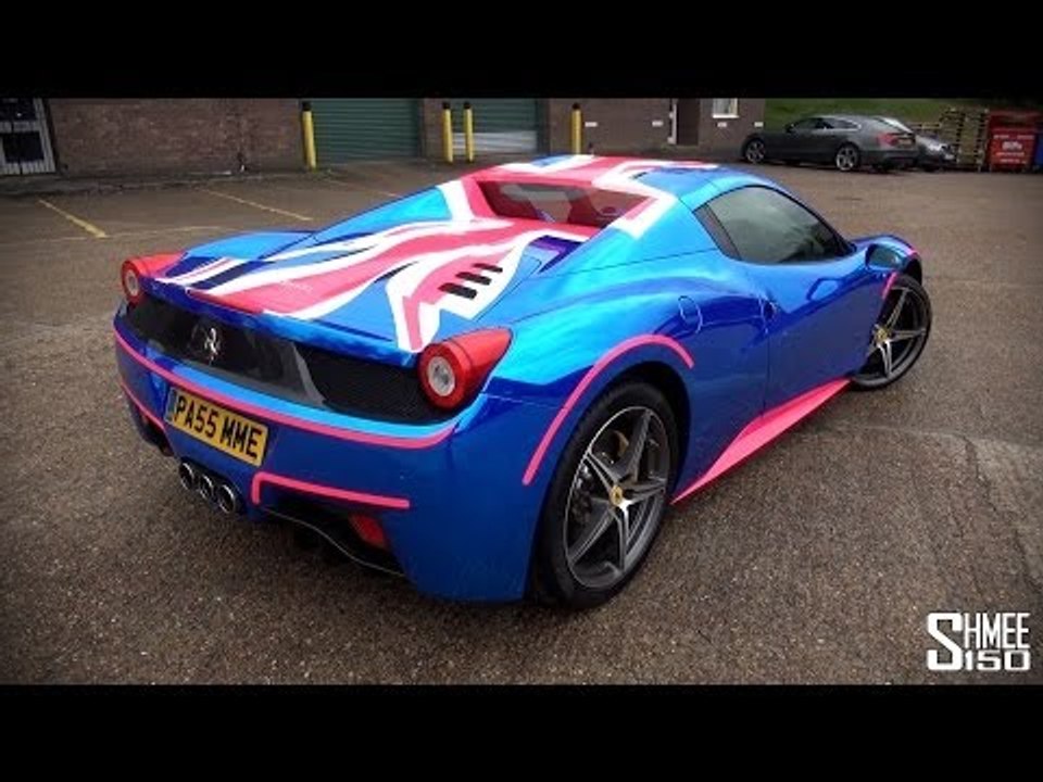 Gumball 3000 2014: Chrome Blue Ferrari 458 Spider
