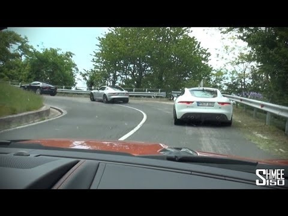 Jaguar F-Type R Coupe on the Mountain Passes during Mille Miglia