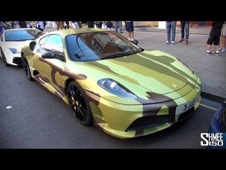 下载视频: Camo Ferrari 430 Scuderia with Capristo Exhaust - Very Loud Revs