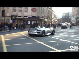 918 Spyder, Blue SLR, DMC MP4-12C, Aventadors - London Supercars
