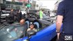 Lewis Hamilton Arrives at the Gumball 3000 Grid in Los Angeles
