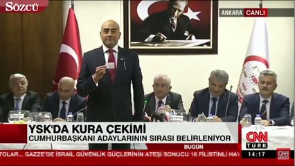 Cumhurbaşkanı adaylarının sıralaması belli oldu