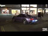 Matte Purple Porsche 911 Turbo S - Revs and Small Flames